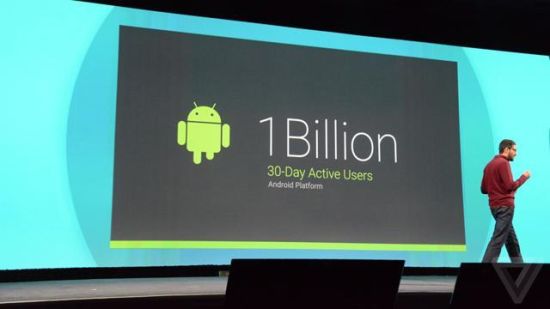 Android目前月活跃用户超过10亿。